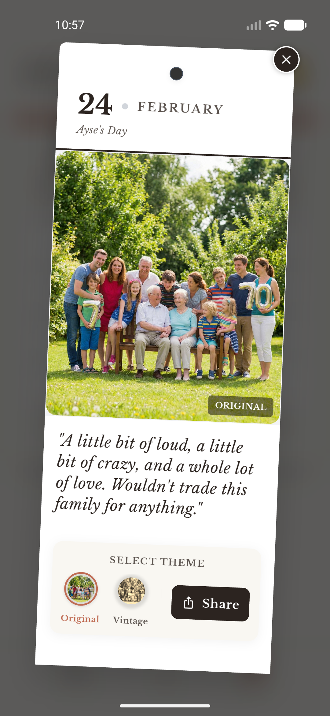 Famly App Interface - Home Screen